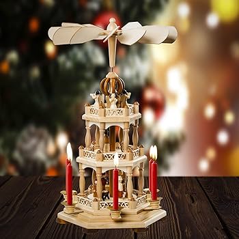 希少品 動作品 ドイツ製 クリスマスピラミッド ヴィンテージ アンティーク 豪華 Amazon.co.jp: ドイツ製クリスマスデコレーションピラミッド 18インチ